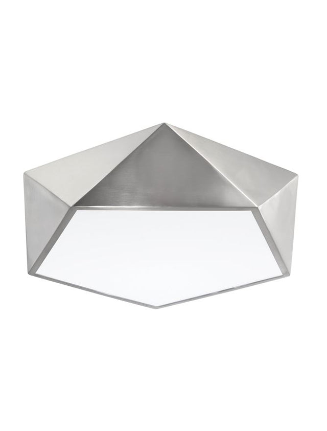 DARIUS Ceiling lamp Metal & Acrylic Diffuser Satin Nickel Outside & Matt White Inside LED E27 4x12W L:40 H:10cm