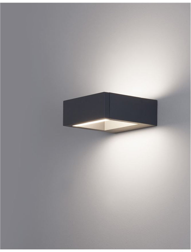 BLISS Dark Gray Alum. Acrylic Diffuser LED 7 Watt 560Lm 3000K/4000K L: 15 W: 6 H: 16 cm IP54