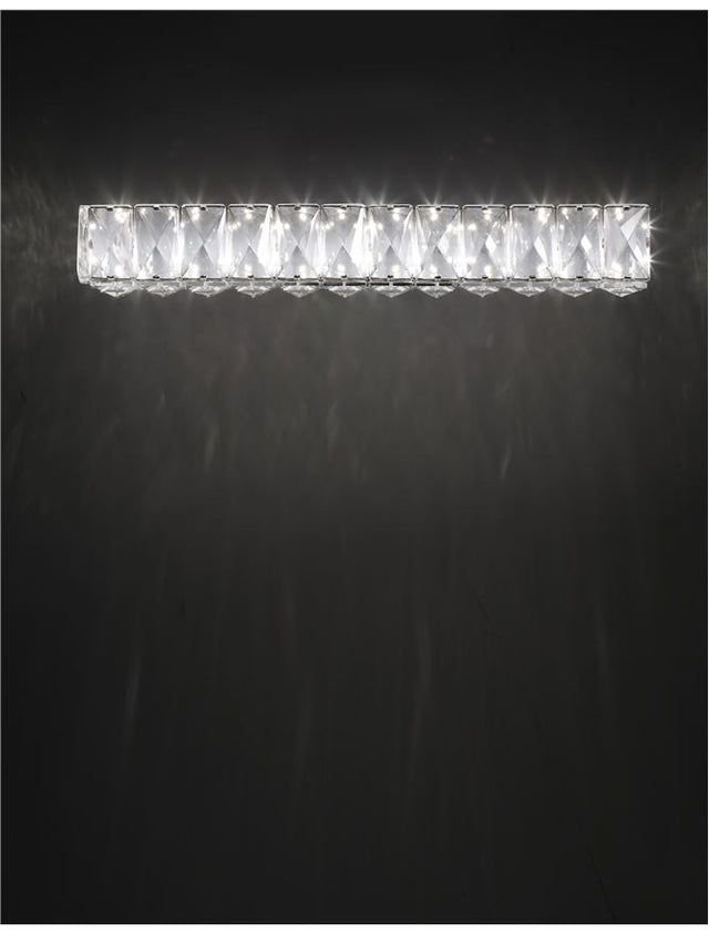 CORONA Chrome Aluminium K9 Crystal LED 8 Watt 230 Volt 480Lm 3000K IP20 L: 40 W: 7 H: 7 cm