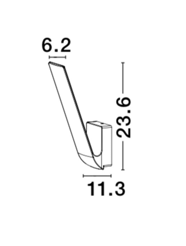 VITORIA Dark Gray Aluminium LED 6 Watt 300Lm 3000K 220-240 Volt  L: 6.2 H: 23.6 cm IP65