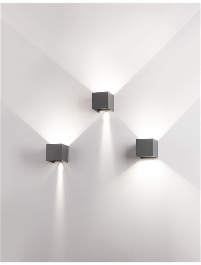 COMO Dark Gray Alum. LED 2x3 Watt 510Lm 3000K Adj. Beam L: 11.2 H: 11.2 cm IP54