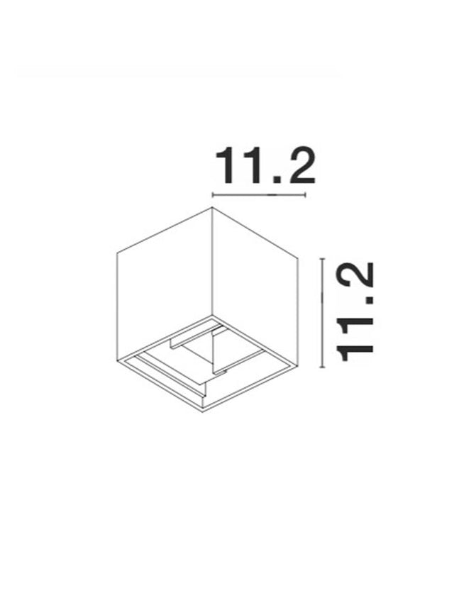 COMO Dark Gray Alum. LED 2x3 Watt 510Lm 3000K Adj. Beam L: 11.2 H: 11.2 cm IP54