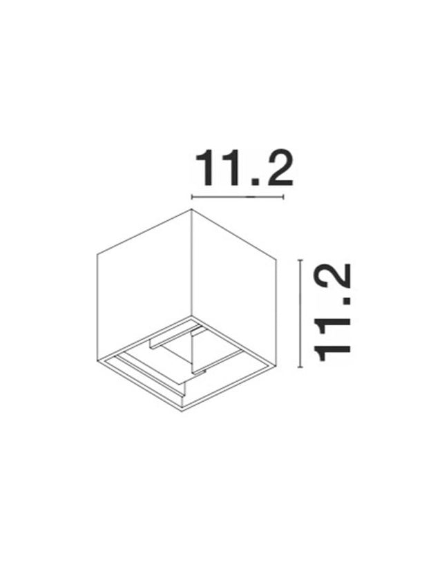 COMO Black Alum. LED 2x3 Watt 510Lm 3000K Adj. Beam L: 11.2 H: 11.2 cm IP54