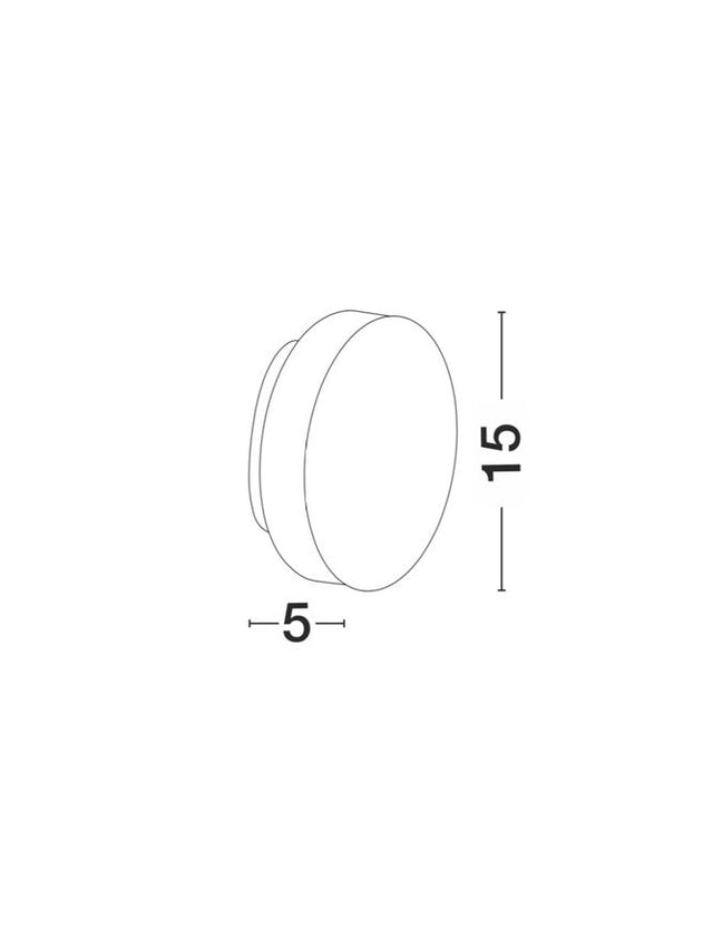 SUITE White Aluminium & Acrylic LED 10 Watt 485Lm 3000K D: 15 W: 5 cm IP54