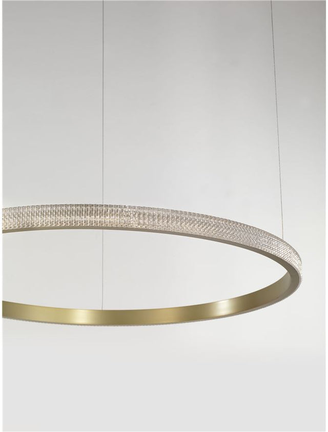 ORLANDO Antique Brass Aluminium & Acrylic LED 35 Watt 1900Lm 3000K IP20 D: 108 H1: 4 H2: 180 cm