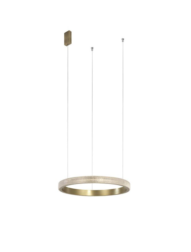 ORLANDO Antique Brass Aluminium & Acrylic LED 18 Watt 1020Lm 3000K IP20 D: 45 H1: 4 H2: 180 cm