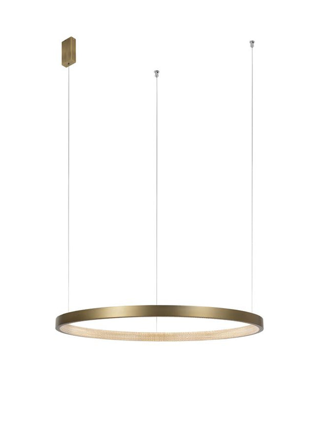 VEGAS Antique Brass Aluminium & Acrylic LED 30 Watt 1650Lm 3000K IP20 D: 85 H1: 4 H2: 180 cm