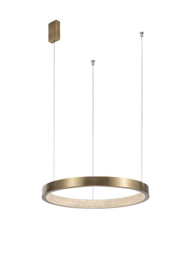 VEGAS Antique Brass Aluminium & Acrylic LED 23 Watt 1265Lm 3000K IP20 D: 65 H1: 4 H2: 180 cm