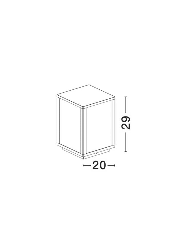 ZEST Black Aluminium Clear Glass E27 1x60 Watt 220-240 Volt L: 20 W: 20 H: 29 cm IP54