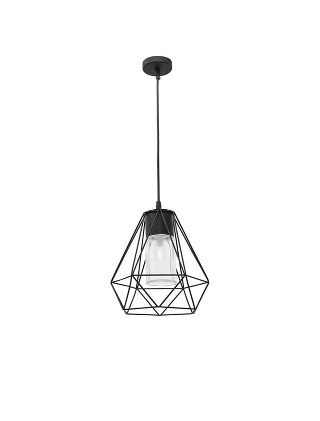 ISIDORA Black Aluminium Clear Glass E27 1x18 Watt 220-240 Volt D: 22 H: 95 cm IP54