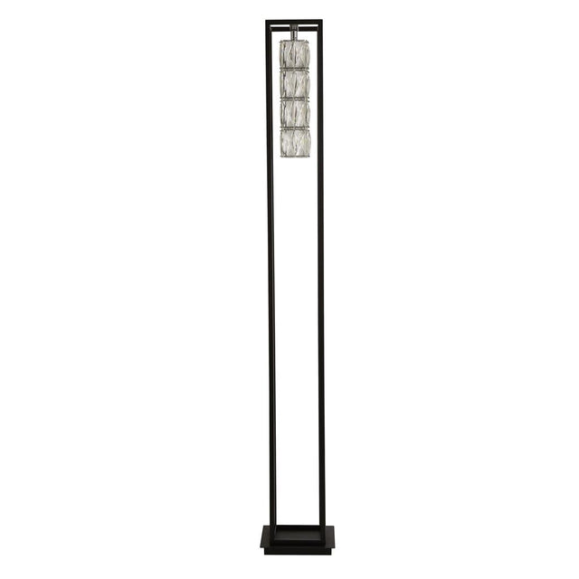 ELEVATOR 1LT FLOOR LAMP - WITH MATT BLACK FRAME.