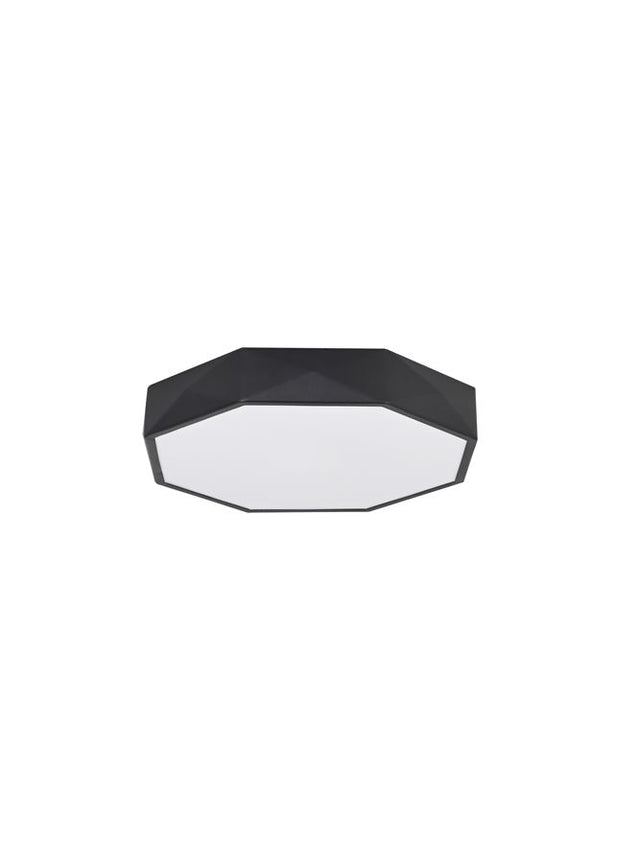 EBEN Sandy Black Aluminium Matt White Acrylic Diffuser LED 24 Watt 230 Volt 1380Lm 3000K IP20 D: 40 H: 6 cm