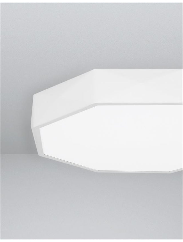 EBEN Sandy White Aluminium Matt White Acrylic Diffuser LED 24 Watt 230 Volt 1380Lm 3000K IP20 D: 40 H: 6 cm