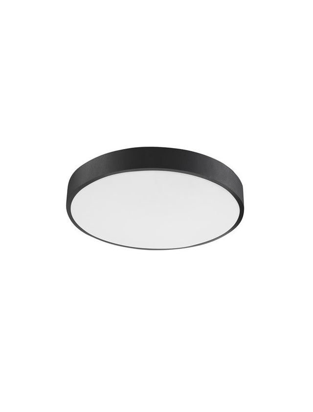 HADON Sandy Black Aluminium Matt White Acrylic Diffuser LED 24 Watt 230 Volt 1380Lm 3000K IP20 D: 40 H: 5 cm