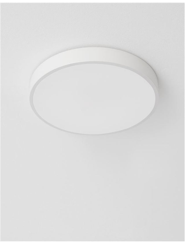 HADON Sandy White Aluminium Matt White Acrylic Diffuser LED 24 Watt 230 Volt 1380Lm 3000K IP20 D: 40 H: 5 cm