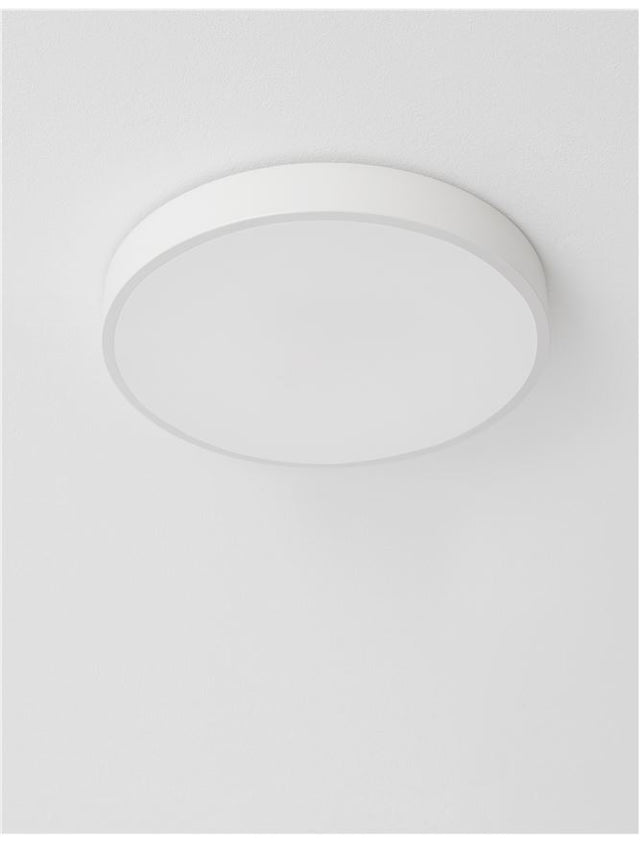 HADON Sandy White Aluminium Matt White Acrylic Diffuser LED 24 Watt 230 Volt 1380Lm 3000K IP20 D: 40 H: 5 cm