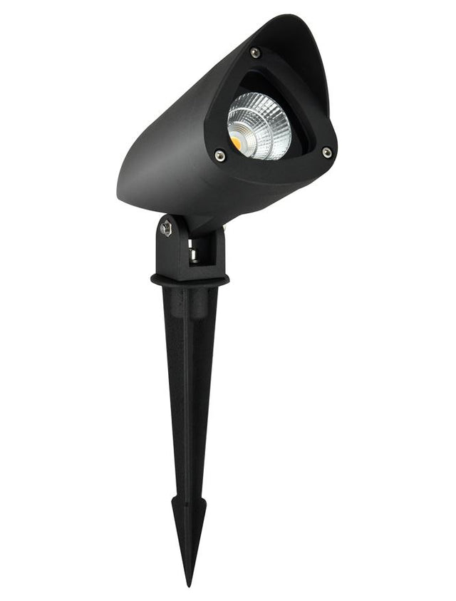 INSIDE Sandy Black Alum. & Glass LED 3 Watt 180Lm 3000K D: 4.5 W: 9 H: 21-26 cm IP65