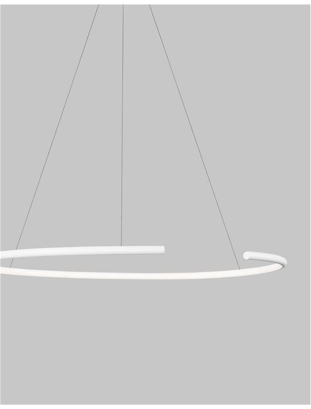 BREDA Sandy White Aluminium & Acrylic LED 30 Watt 220 Volt 1480Lm 3000K IP20 D: 70 H: 200 cm