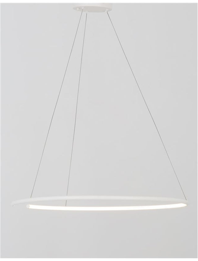 BREDA Sandy White Aluminium & Acrylic LED 30 Watt 220 Volt 1480Lm 3000K IP20 D: 70 H: 200 cm