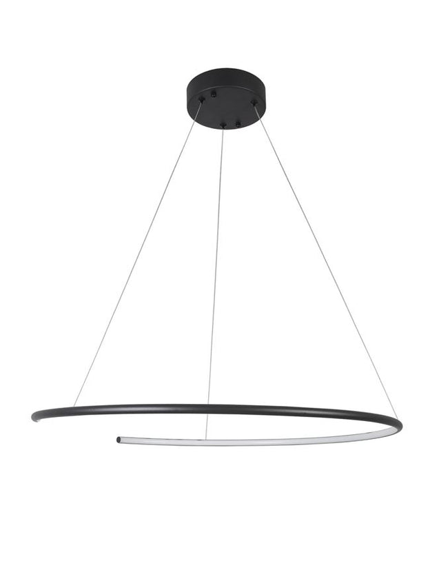 BREDA Sandy Black Aluminium & Acrylic LED 30 Watt 220 Volt 1480Lm 3000K IP20D: 70 H: 200 cm