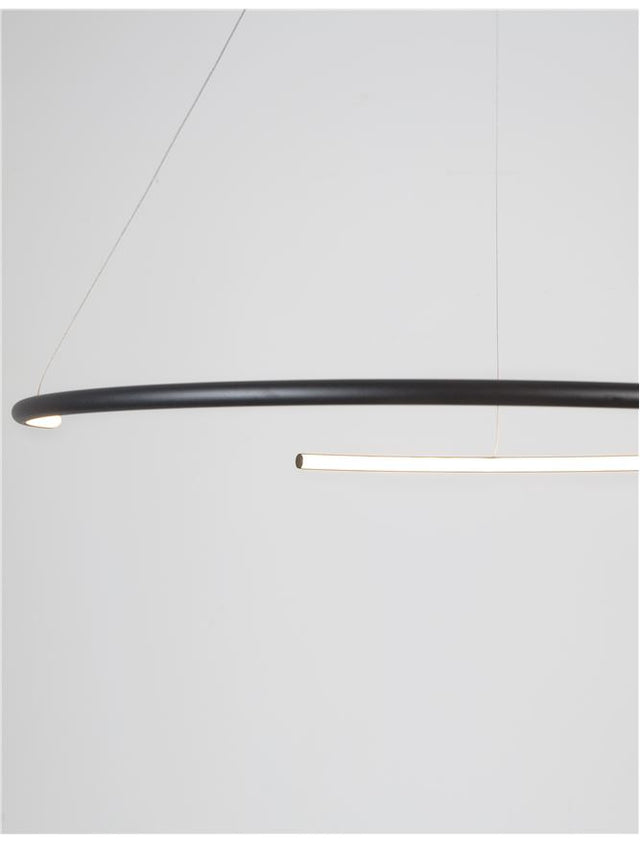 BREDA Sandy Black Aluminium & Acrylic LED 30 Watt 220 Volt 1480Lm 3000K IP20D: 70 H: 200 cm