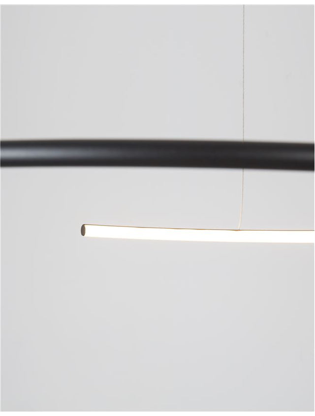 BREDA Sandy Black Aluminium & Acrylic LED 30 Watt 220 Volt 1480Lm 3000K IP20D: 70 H: 200 cm