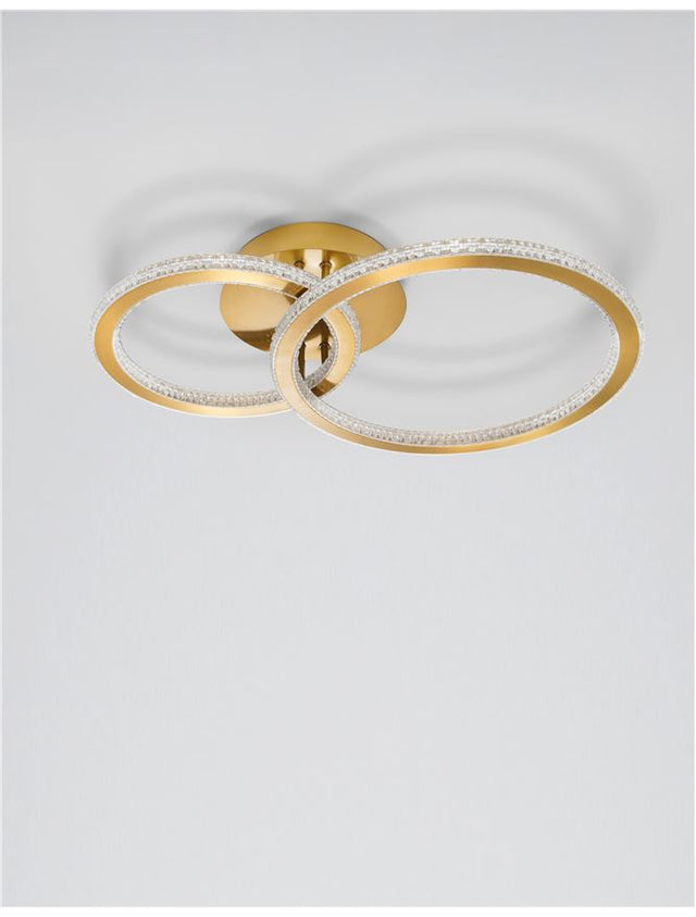 CILION Brass Gold Aluminium & Acrylic LED 48 Watt 230 Volt 3036Lm 2928K IP20 D1: 30 D2: 40 W: 40 H: 13 cm