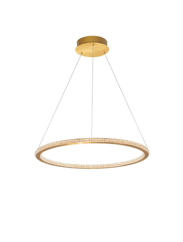 CILION Brass Gold Aluminium & Acrylic LED 48 Watt 230 Volt 3264Lm 2935K IP20 D: 60 H: 150 cm