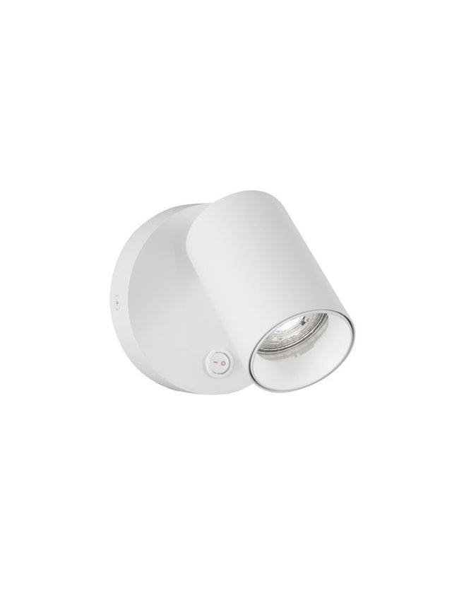 NET Sandy White Aluminium Switch On/Off LED GU10 1x10 Watt IP20 220-240 Volt Bulb Excluded D: 5.7 H1: 9 H2: 10.5 cm