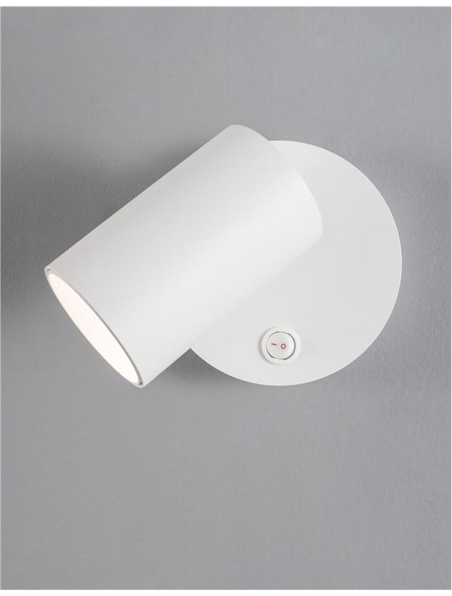 NET Sandy White Aluminium Switch On/Off LED GU10 1x10 Watt IP20 220-240 Volt Bulb Excluded D: 5.7 H1: 9 H2: 10.5 cm