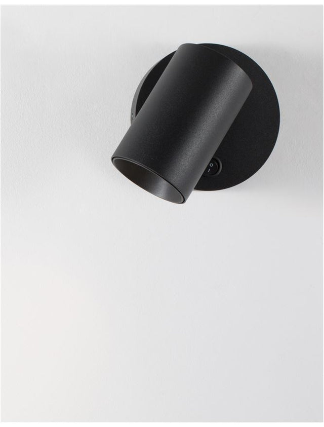 NET Sandy Black Aluminium Switch On/Off LED GU10 1x10 Watt IP20 220-240 Volt Bulb Excluded D: 5.7 H1: 9 H2: 10.5 cm