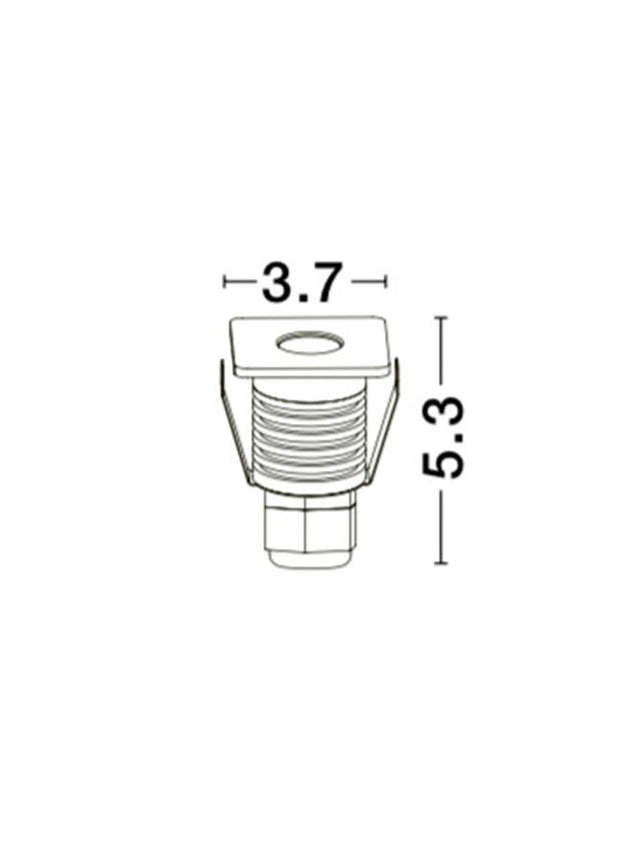 BANG Satin Nickel Alum. LED 1 Watt 60Lm 3000K D: 3.7 H: 5.3 cm Cut Out: 3.2 cm IP67