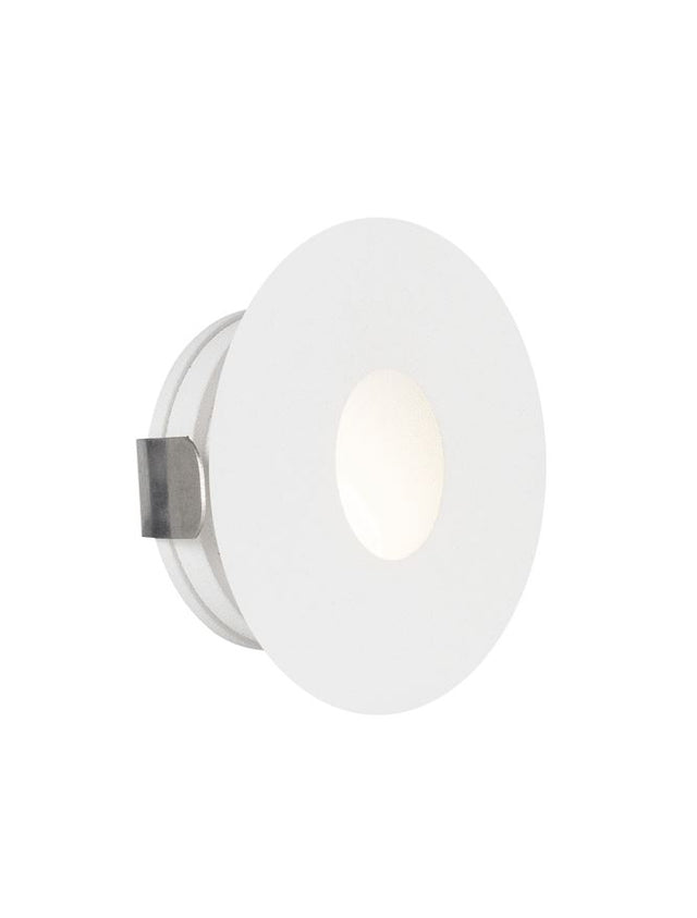 PASSAGIO White Aluminium LED 1 Watt 60Lm 3000K D:3.7 W:2.2 H:3.7cm Cut Out:3.2cm IP54