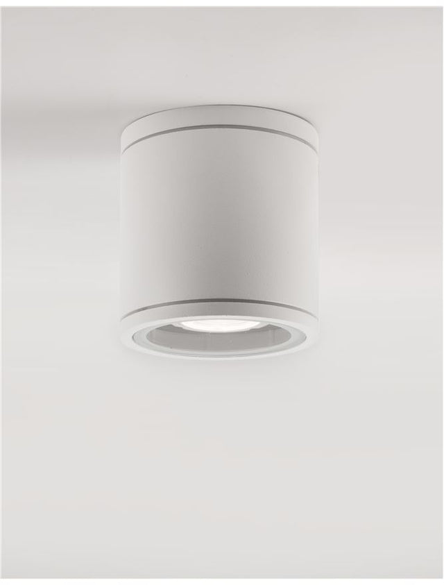 CERISE White Aluminium & Glass Diffuser GU10 1x35 Watt D: 9 H: 9 cm IP54