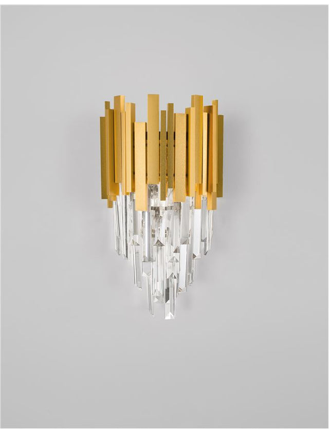 GRANE Gold Metal & Crystal LED E14 2x5 Watt 230 Volt IP20 Bulb Excluded D: 25 W: 15.5 H: 35 cm