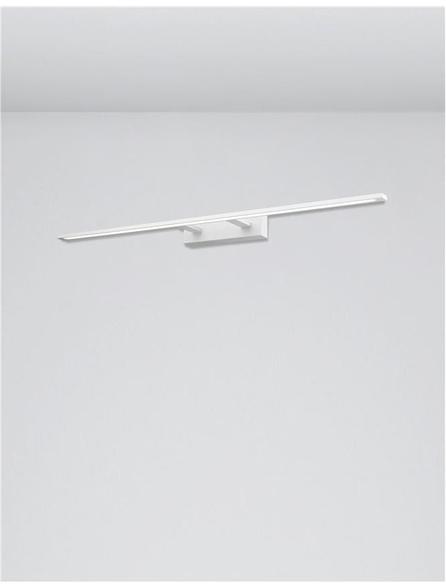 LIVIA Sandy White Aluminum & Acrylic LED 30 Watt 230 Volt 2422Lm 3000K IP44 L: 96 W: 14 H: 6 cm