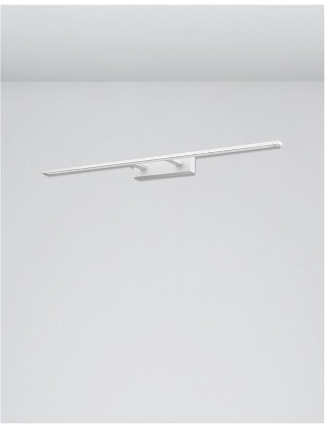 LIVIA Sandy White Aluminum & Acrylic LED 30 Watt 230 Volt 2422Lm 3000K IP44 L: 96 W: 14 H: 6 cm