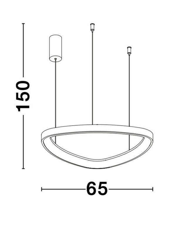 ESTEVA Dimmable Sandy White Aluminium &Acrylic LED 48 Watt 230 Volt 2400Lm 3000K IP20 D: 65 H: 150 cm