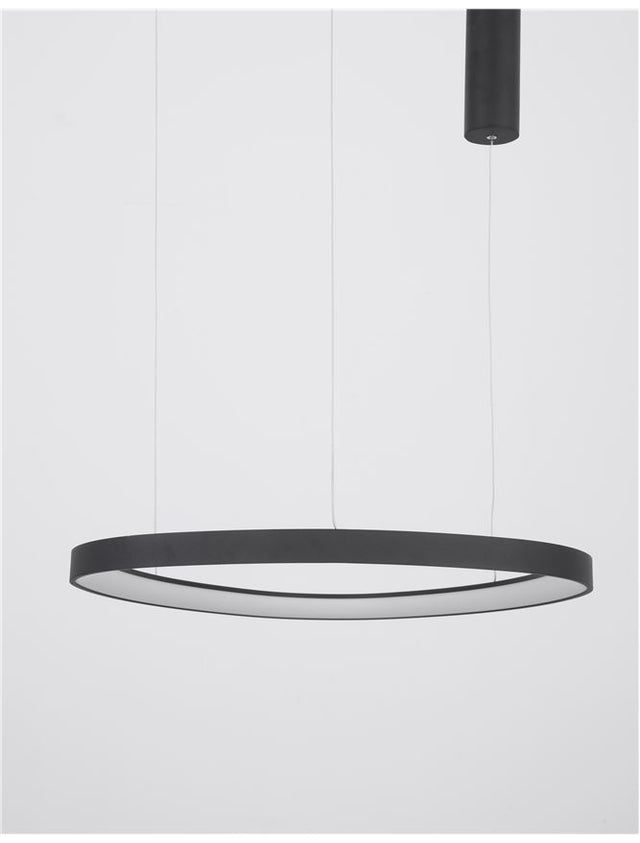 ESTEVA Dimmable Sandy Black Aluminium &Acrylic LED 48 Watt 230 Volt 2400Lm 3000K IP20 D: 65 H: 150 cm