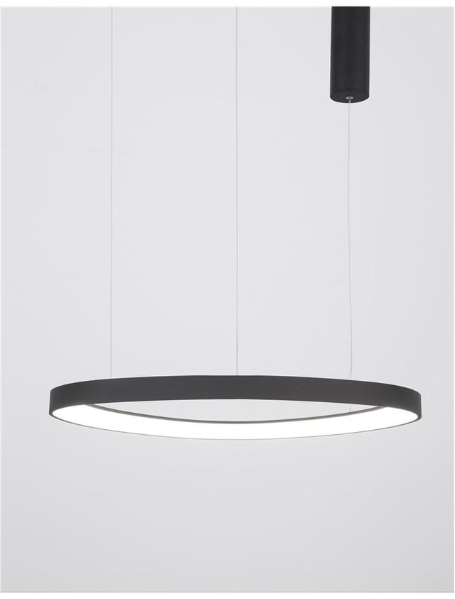 ESTEVA Dimmable Sandy Black Aluminium &Acrylic LED 48 Watt 230 Volt 2400Lm 3000K IP20 D: 65 H: 150 cm