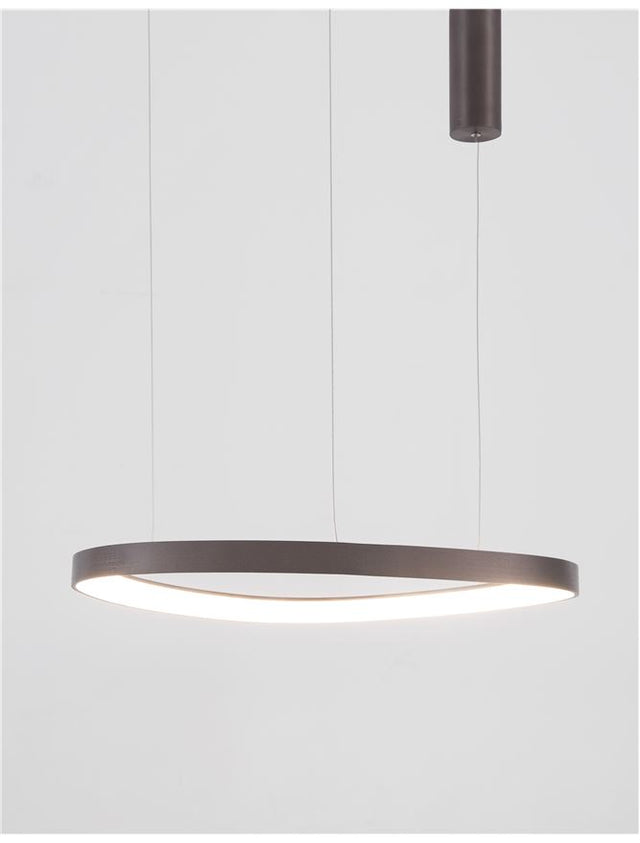 ESTEVA Dimmable Coffee Brown Aluminium &Acrylic LED 48 Watt 230 Volt 2400Lm 3000K IP20 D: 65 H: 150 cm