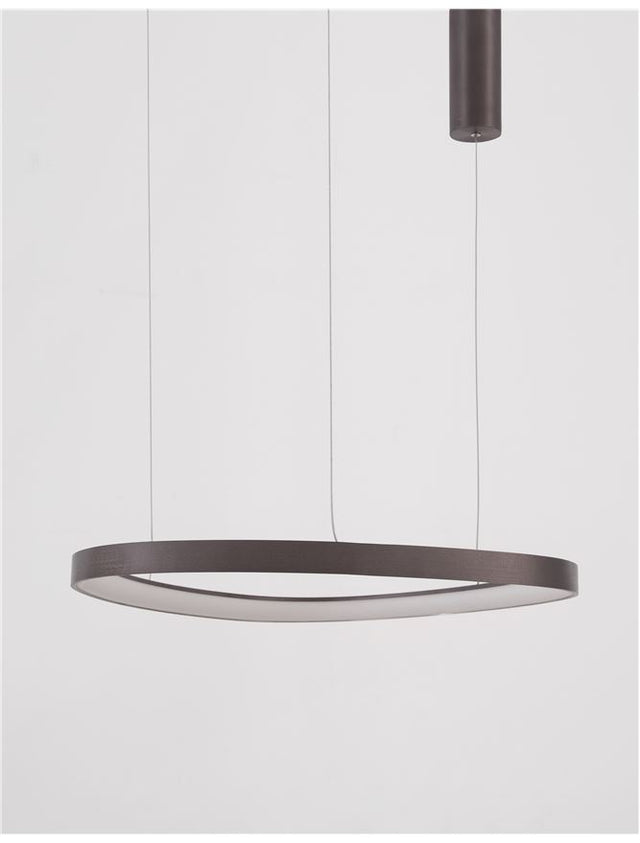 ESTEVA Dimmable Coffee Brown Aluminium &Acrylic LED 48 Watt 230 Volt 2400Lm 3000K IP20 D: 65 H: 150 cm