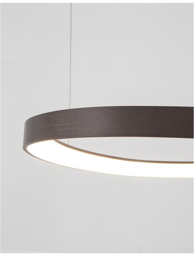 ESTEVA Dimmable Coffee Brown Aluminium &Acrylic LED 48 Watt 230 Volt 2400Lm 3000K IP20 D: 65 H: 150 cm