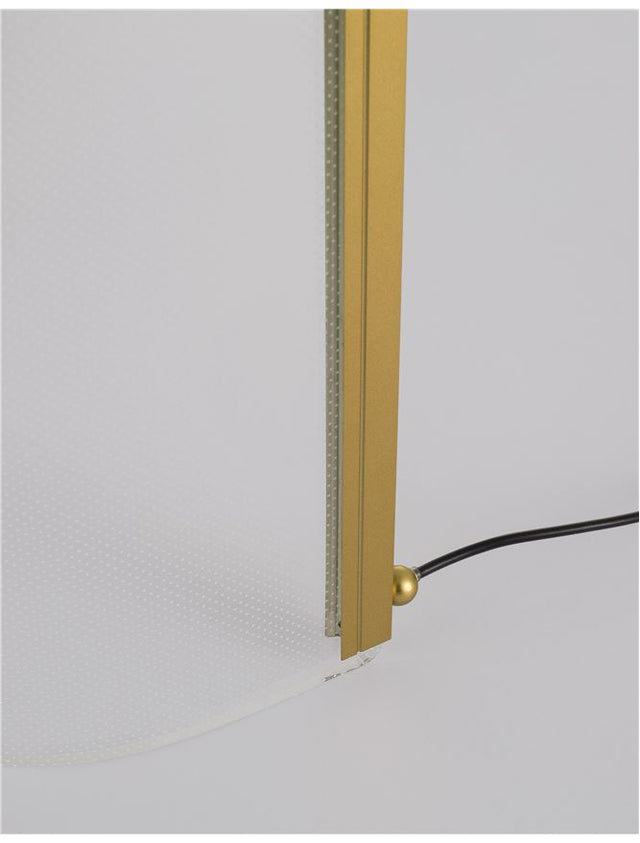 SIDERNO Gold Aluminium & Acrylic LED 1x6 Watt 230 Volt 348Lm 3000K IP20 L: 22 W: 12 H: 20 cm