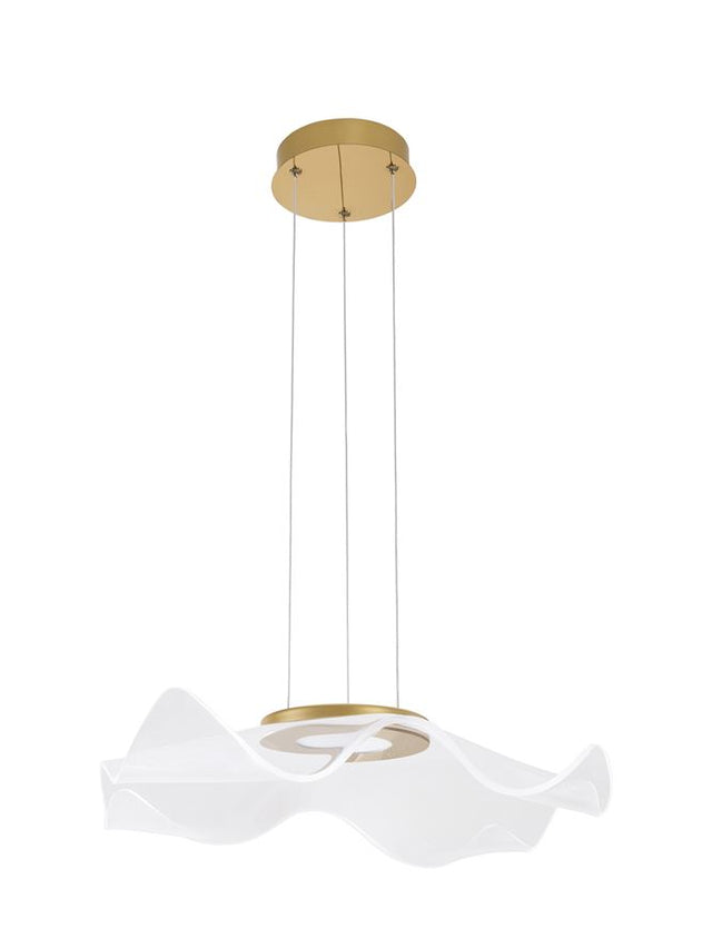 SIDERNO Gold Aluminium & Acrylic LED 30 Watt 230 Volt 2046Lm 3000K IP20 L: 50 W: 50 H: 150 cm