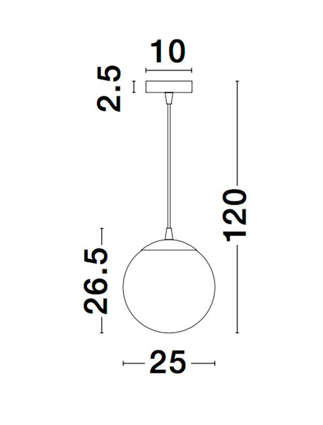 NAZIO Gradient Copper Glass Chrome Aluminium LED E27 1x12 Watt 230 Volt IP20 Bulb Excluded D: 25 H: 120 cm