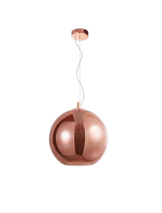 NAZIO Gradient Copper Glass Chrome Aluminium LED E27 1x12 Watt 230 Volt IP20 Bulb Excluded D: 35 H: 120 cm