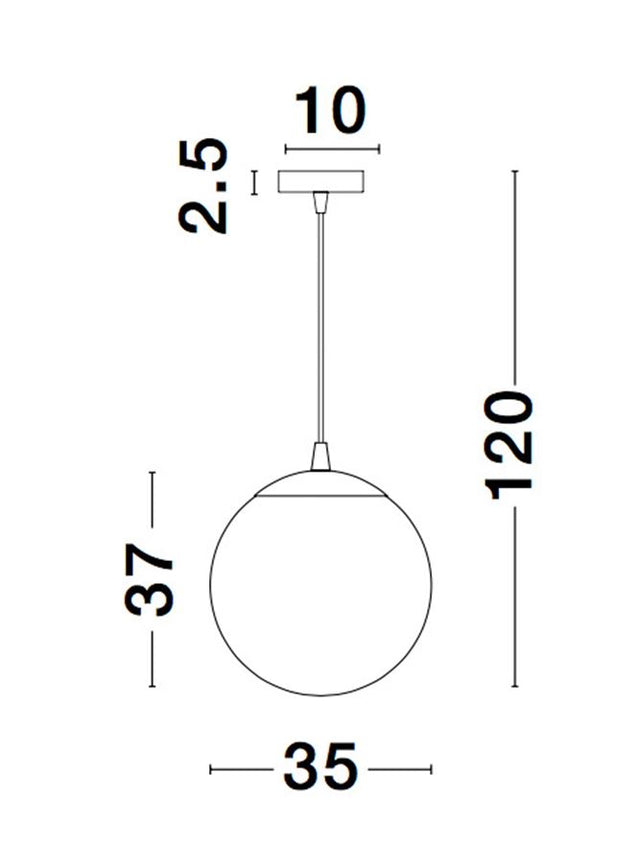 NAZIO Gradient Copper Glass Chrome Aluminium LED E27 1x12 Watt 230 Volt IP20 Bulb Excluded D: 35 H: 120 cm