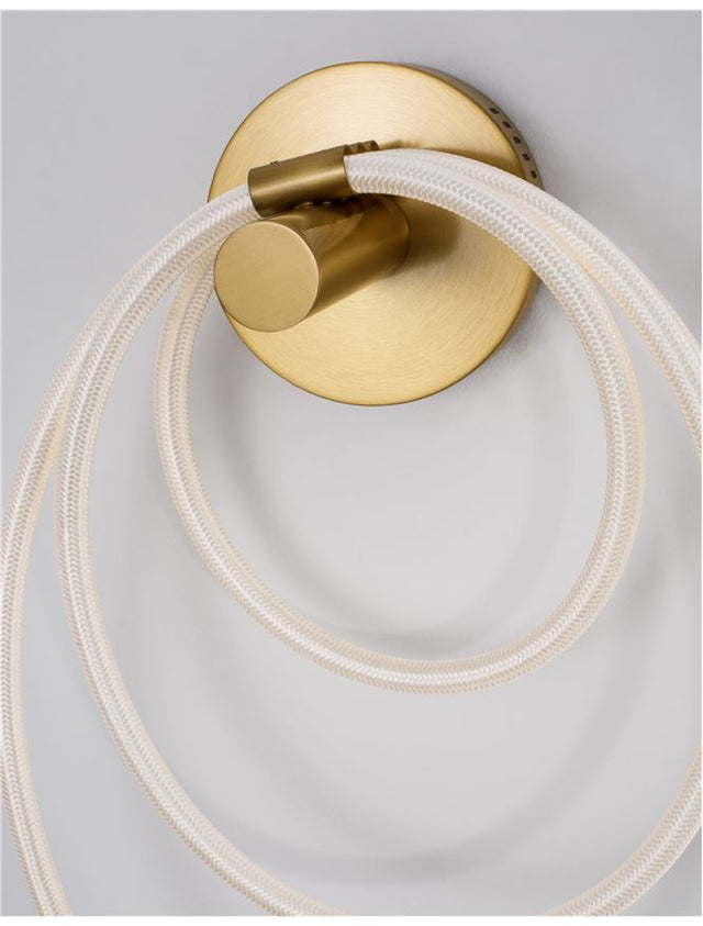 CERELIA Brass Gold Metal & Fiber braided Silicone Tube LED 29.5 Watt 230 Volt 1861Lm 3000K IP20 D: 35 W: 18 H: 50 cm