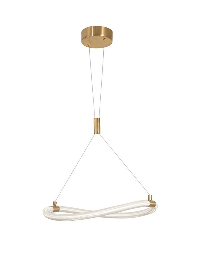 CERELIA Brass Gold Metal & Fiber braided Silicone Tube LED 15 Watt 230 Volt 1160Lm 3000K IP20 D: 40 H: 120 cm